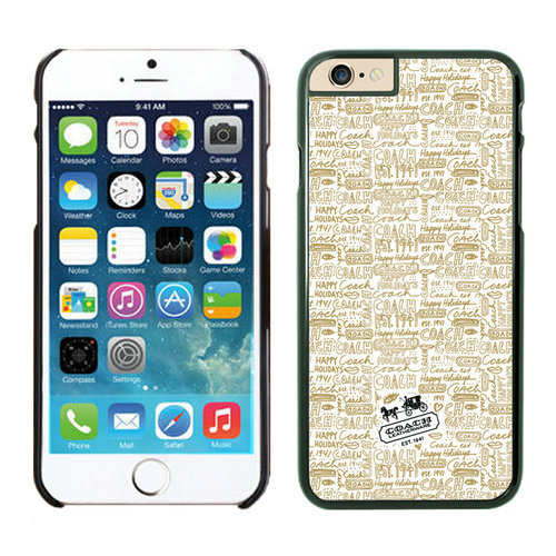 Coach Fashion Logo Khaki iPhone 6 Cases EYL - Click Image to Close